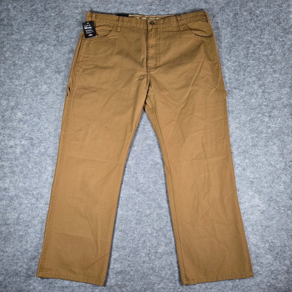 Dickies‎ Mens Brown Carpenter Duck Relaxed Fit Straight Leg Pants 38x30
